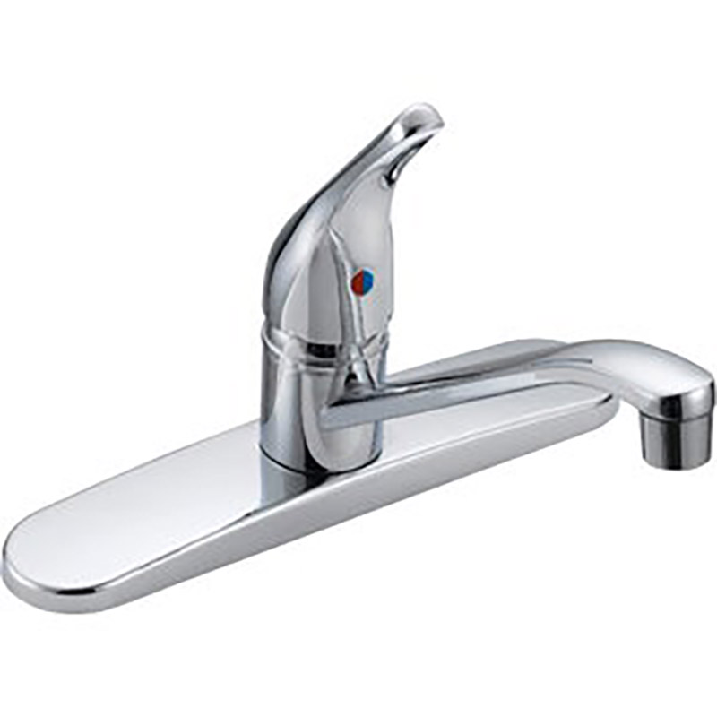 Single Handle Kitchen Faucet - Chrome - Without Spray