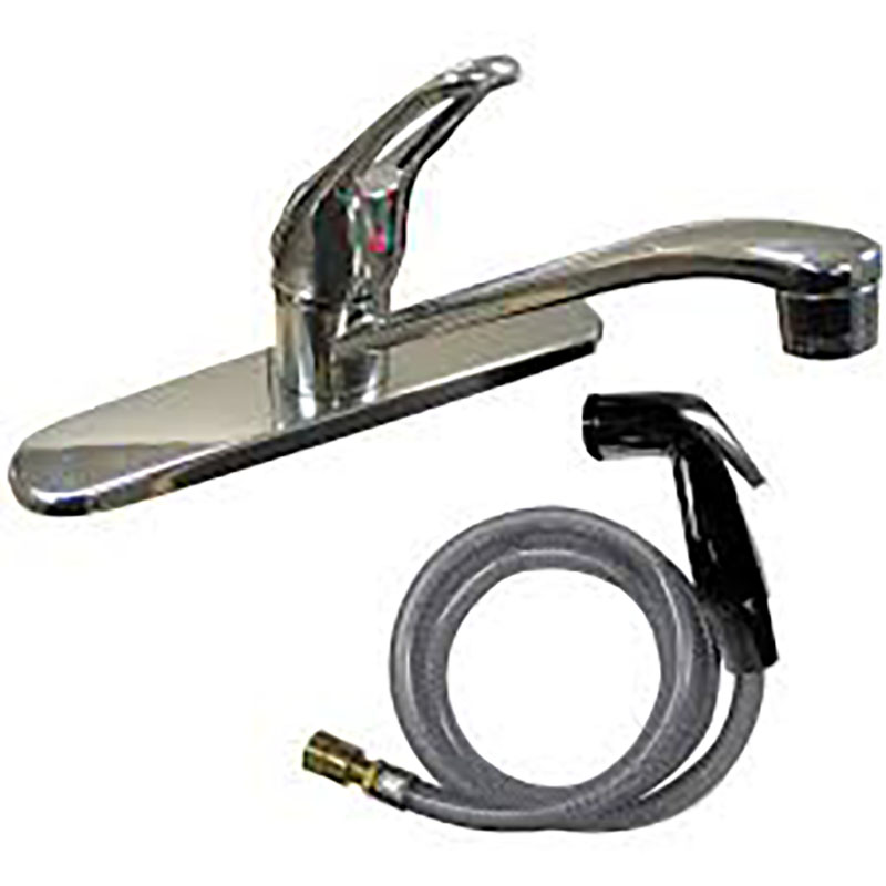 Single Handle Kitchen Faucet - Chrome - With Spray
