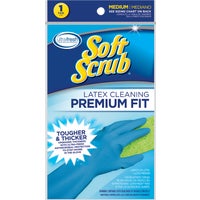 Medium Soft Scrub Latex Rubber Glove - 2/pack