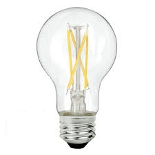 7 Watt A19 LED 2700K - 60 Watt Equiv - Dimmable - Clear Warm White Light Bulb