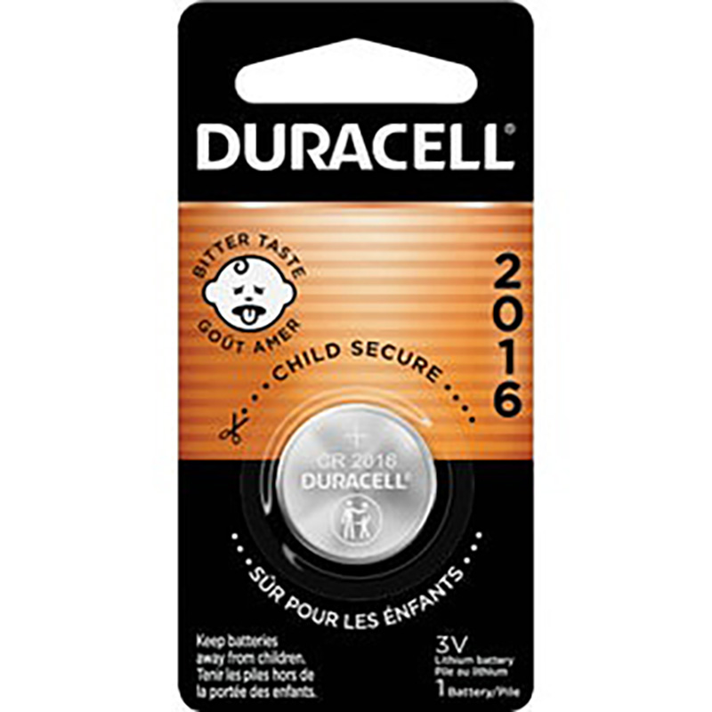 3 Volt Duracell 2016 Lithium Coin Cell Battery