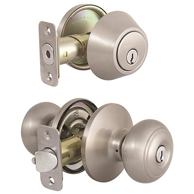 Economy Deadbolt and Entry Combo - Satin Nickel