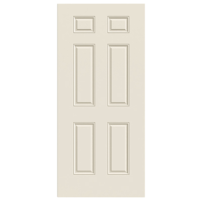 Primed 6 Panel Text Interior Door Slab - 36" x 80"