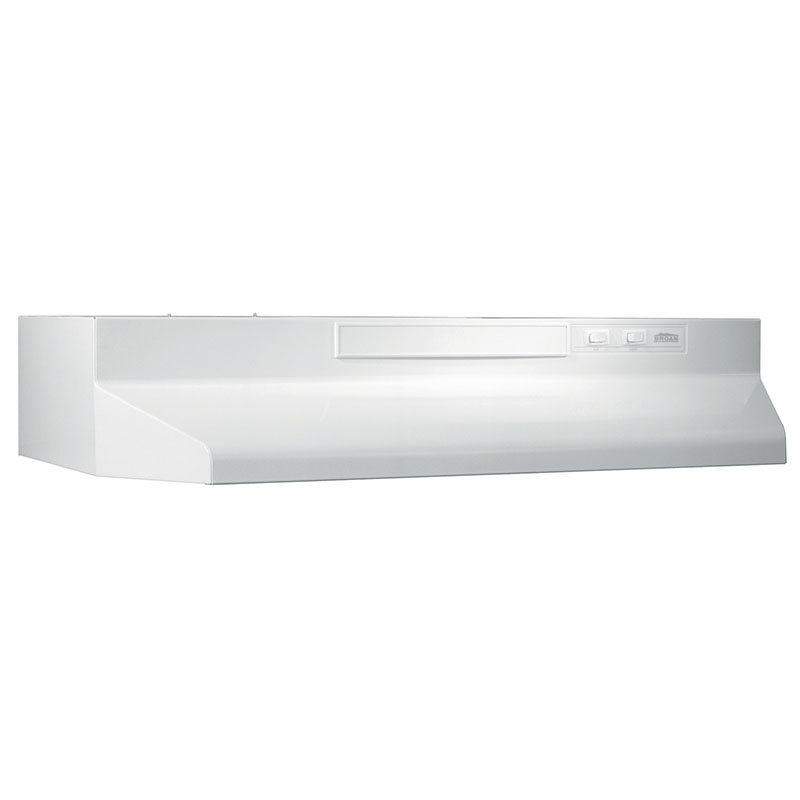 36" Broan Under Cabinet Convertible Range Hood - White