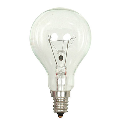 Clear Bulb 130 Volt Candelabra