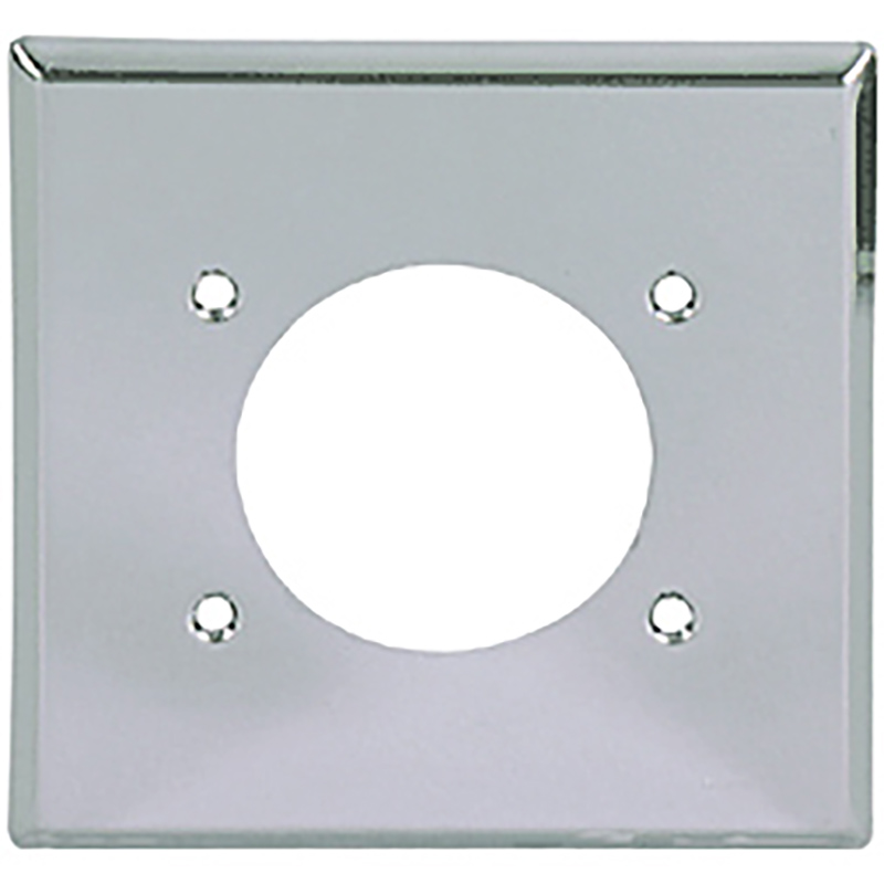 3 Wire Receptacle Plate Chrome