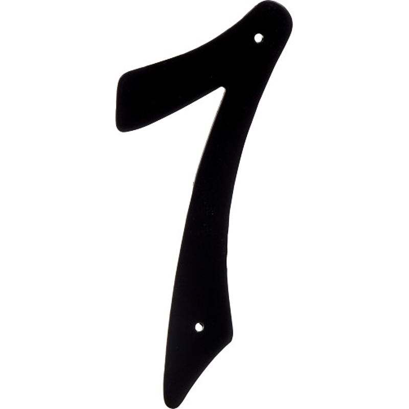 #0 Plastic Number 4" Black