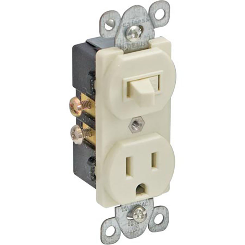 Receptacle & Switch Combo Ivory