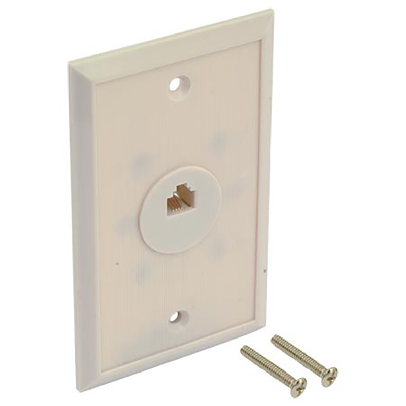 Flush Mount Telephone Jack Ivory